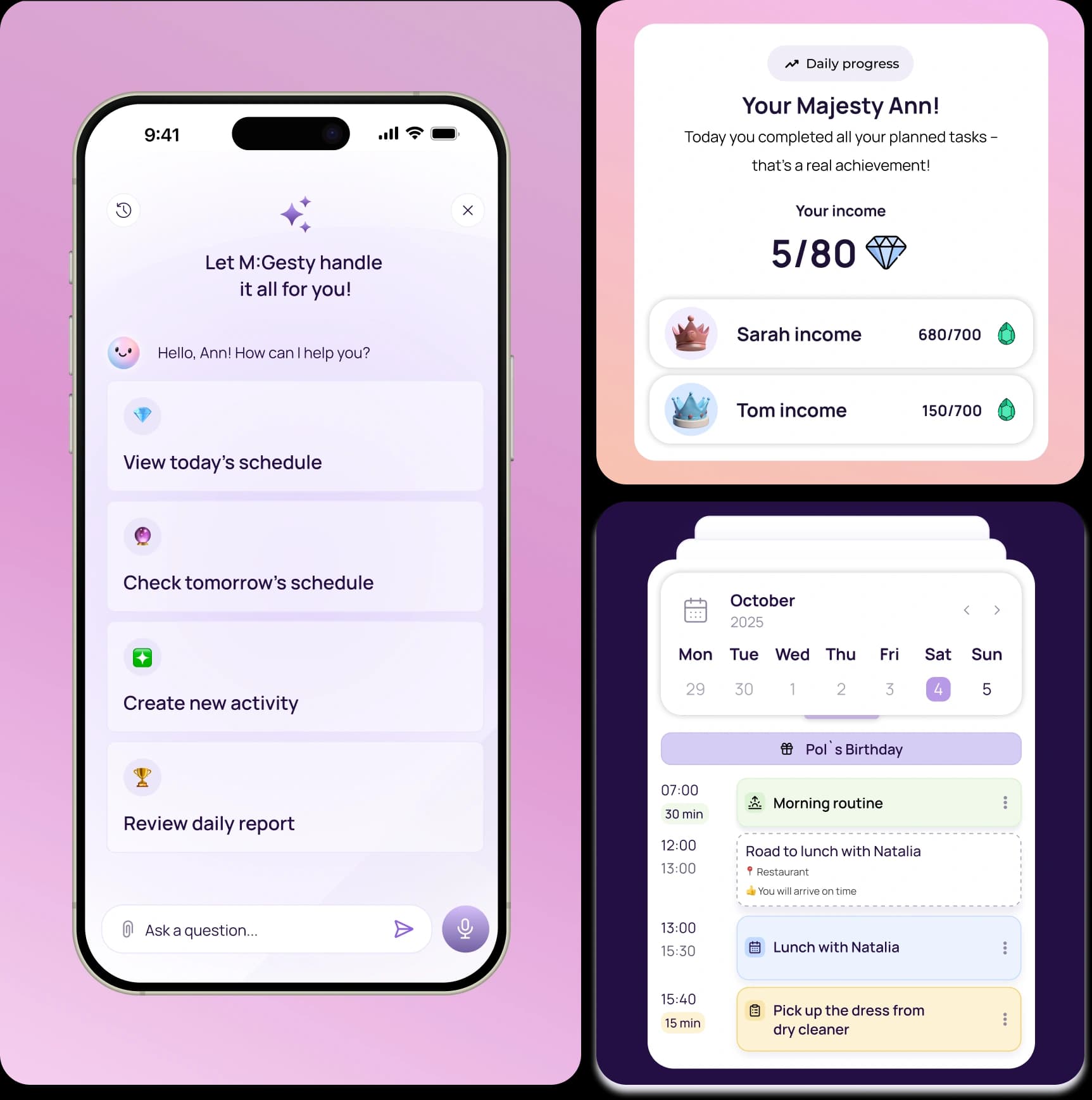 M:GESTY App Interface