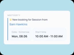 MeetGesty booking notification