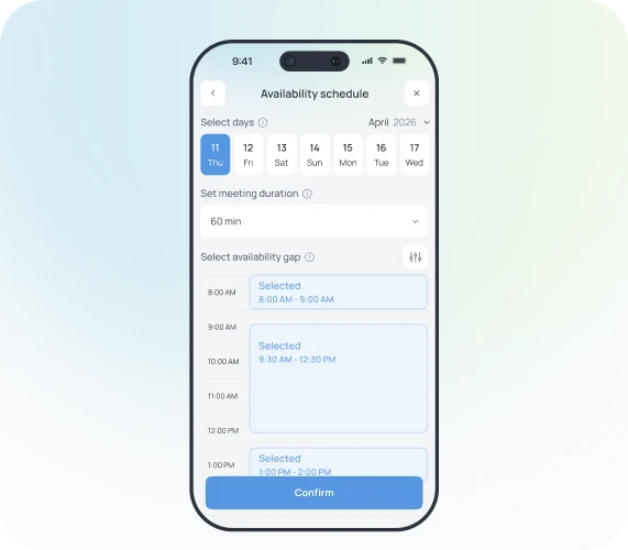 Step 2. Create your booking link and shape your availability